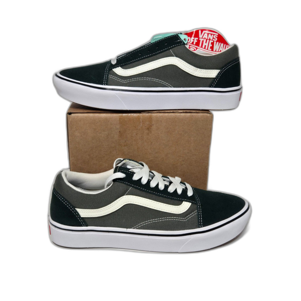 Vans Old Skool Comfycush Sneakers | Men's 8.5 / Women's 10 | Green Black Canvas